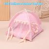1:12 Pink Tent Model Mini Doll Travel Camping Decoration Toys Dollhouse Simulation Micro Scene Construction Photo Props