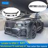 Compatible with BMW X7: Carbon Fiber FD Style Front Lip Splitter, Rear Lip Corner Covers, Side Skirts, Roof Spoiler, Diffuser (2019-2022)