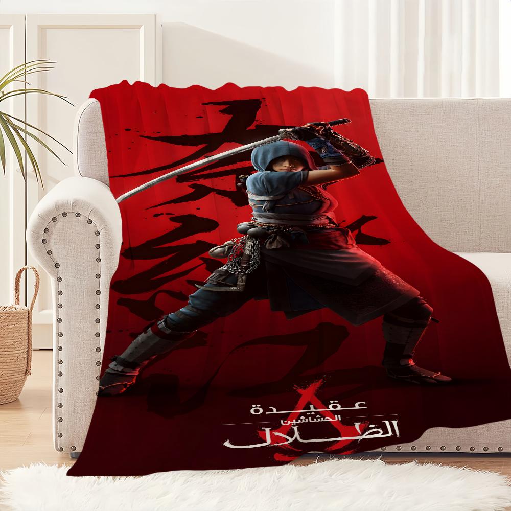 Game A-Assassins Creed S-Shadows Blanket Plush Nap Sofa Rug for Living Room Warm Office Bedroom Birthday Home Travel Kid Gifts