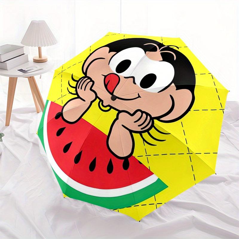 1pc Watermelon Magali, Cartoon Themed High-quality Umbrella,Automatic Opening and Closing Umbrella,Multi-functional Umbrella G0811212