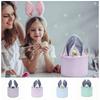 Cute Foam Yarn Easter Bag Monochrome Handheld Easter Basket Rabbit Ear Easter Rabbit Storage Bag Decoration