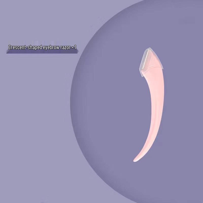 Crescent Moon Safety Eyebrow Trimmer with Comb