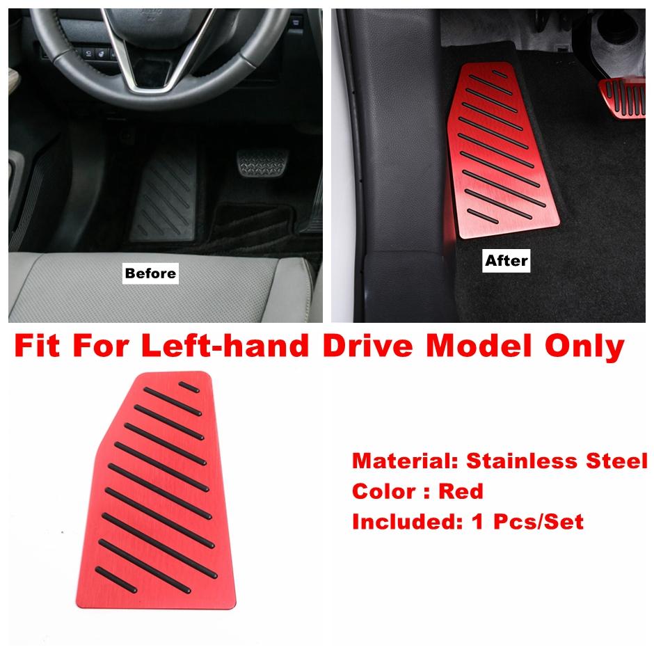 

For Toyota Venza / Harrier -2024 Footboard FootRest Pad Board Foot Rest Footrest Dead Pedal Cover Trim Accessories Interior червоний