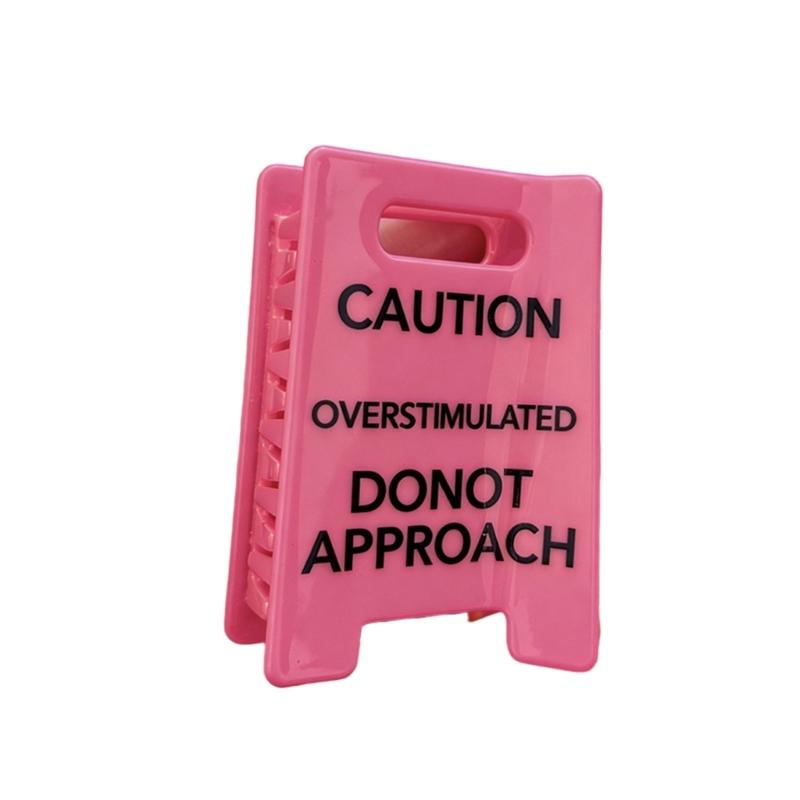 Funny Hair Claw Clip Overstimulated Sign Design Hairpin Fashion Hair Accessory for Long Time Wear Various Occasion