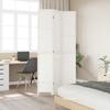3 Piece Room Divider White Solid Paulownia Wood