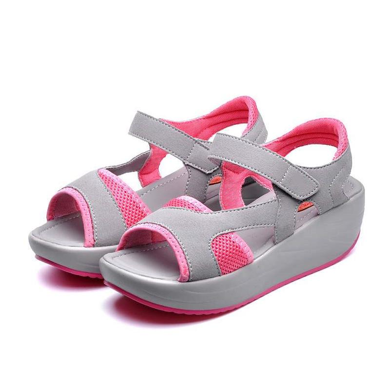 Sommerliche Freizeitschuhe Damen Sandalen Damen Neue Mode Zehenfrei Plateau Keilsandalen Damenschuhe sandalias mujer 2025 WSH3285