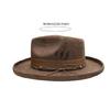 Vintage Gentleman Hat Cosplay Costume  Hat Stage Show Hat Halloween Costume Distressed Rope Belt Hat