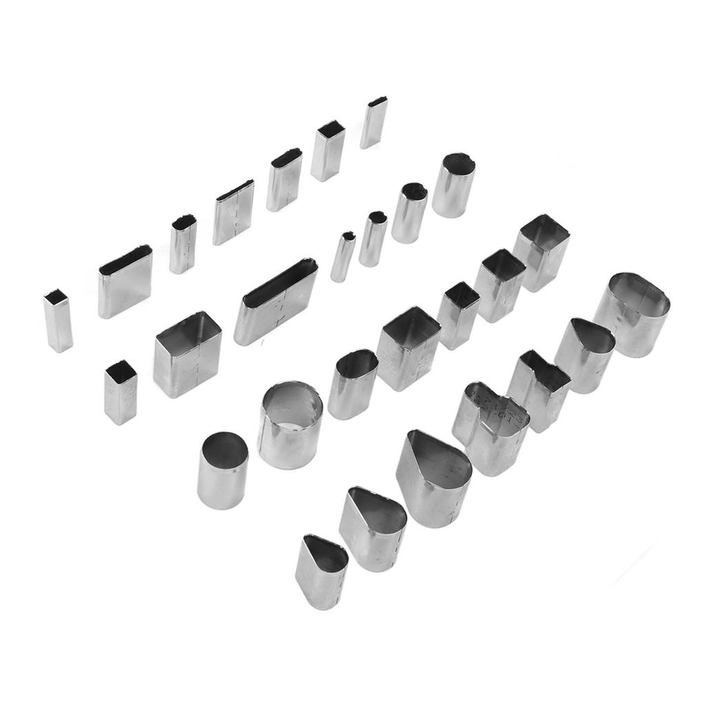 28 Shape Style Hollow Punch Cutter Set Rectangular High Carbon Steel Leather Die Cutter Leather