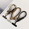 Double Ring Buckle Woven Phone Case Hanging Rope Universal Collision Color Short Handheld Lanyard Cellphone Anti-lost Wristband