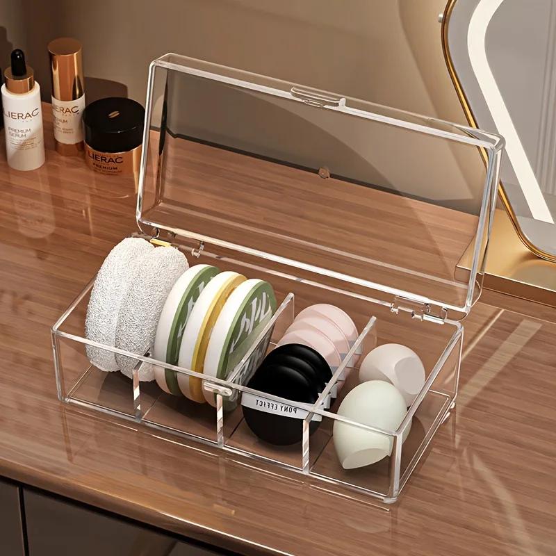 Acrylic Transparent Makeup Brush Holder, Organizer of Hair Accessories, Lipstick and Cosmetics Storage Box