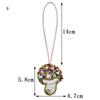 Cute Handmade Mushroom Beaded Bag Charm Colorful Beaded Keychain For Purse Home Decor Hanging Ornaments