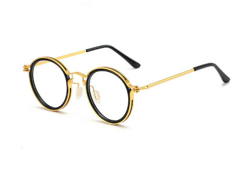 Retro Artistic Round Frame Anti-Blue Light Multifocal Reading Glasses with Smart Zoom for Near and Far Vision