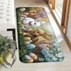 VIKAMA Easter Bunny Carpet - Soft and Slip-resistant Kitchen and Bedroom Floor Mat, Entry Welcome Door Mat, Home Decoration