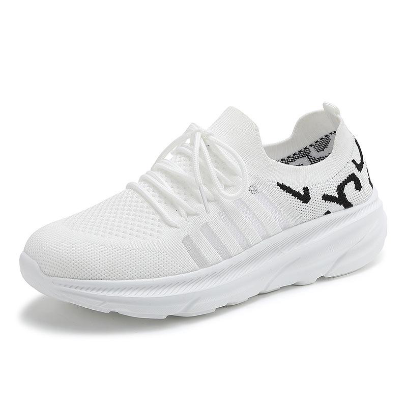 New white square dance shoes women's light soft-soled dancing sneakers shuffle dance