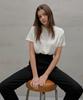 Rank 5 [Kale] Satin Blouse_White