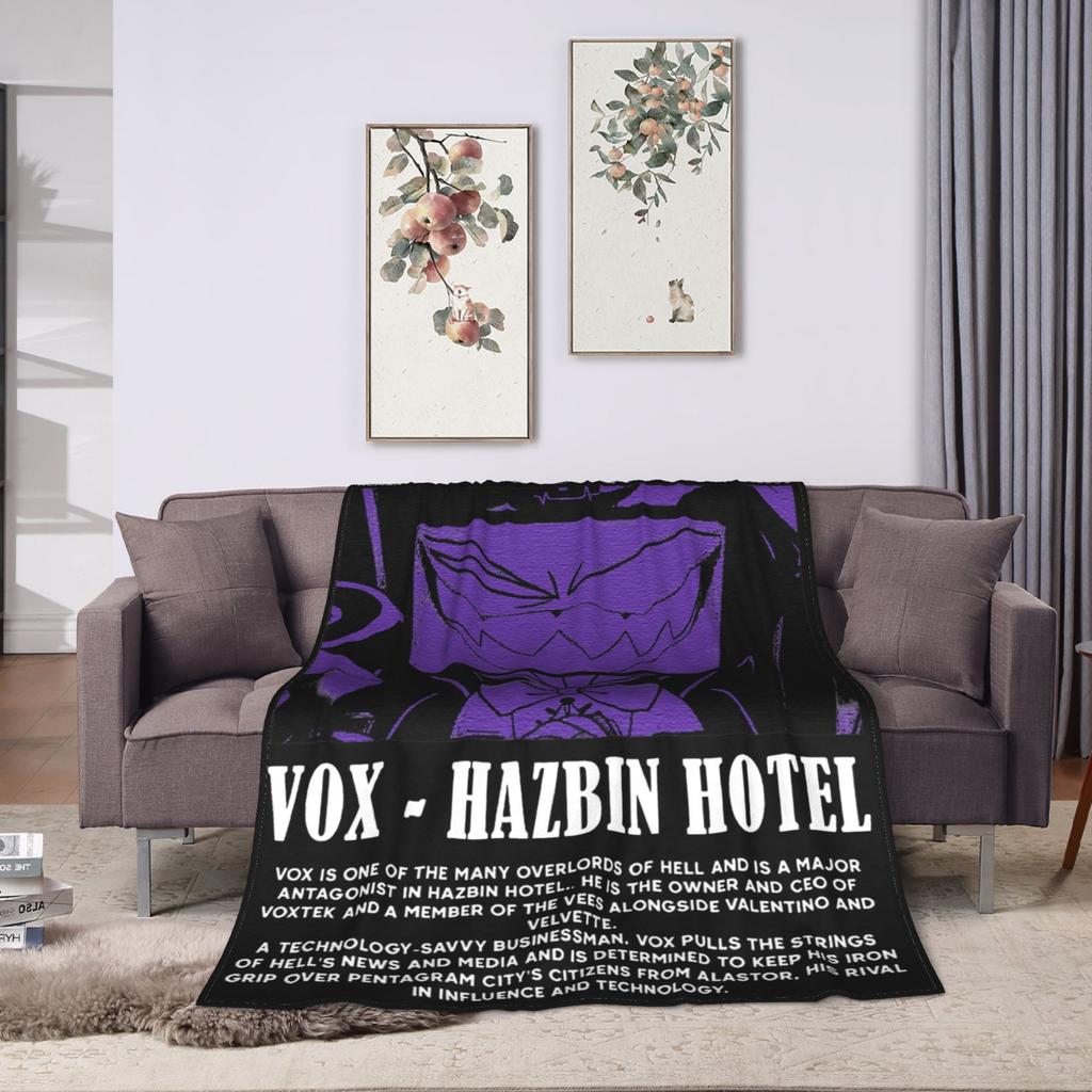 Angel Dusts and Fat Nugget Selfie Hazbins Hotels Blanket Fleece Autumn  Breathable Warm Throw Blanket for Bedding Outdoor Quilt