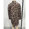 2026 Spring New Satin Leopard Print Long Sleeve Women's Blouse