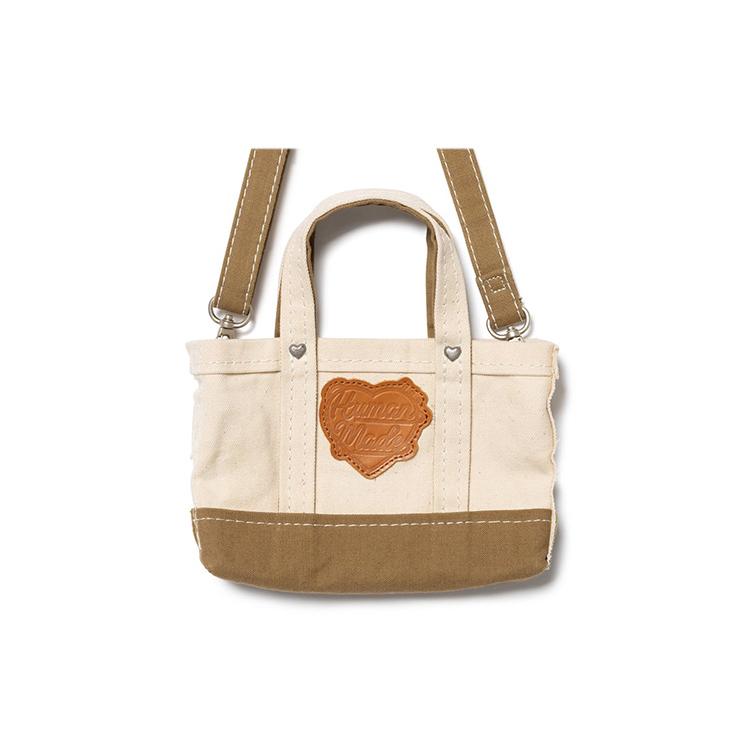 

Новая мини-сумка-тоут через плечо из плотной парусины HUMAN MADE, бежевая HM25GD033 18.0*6.1*13.0CM