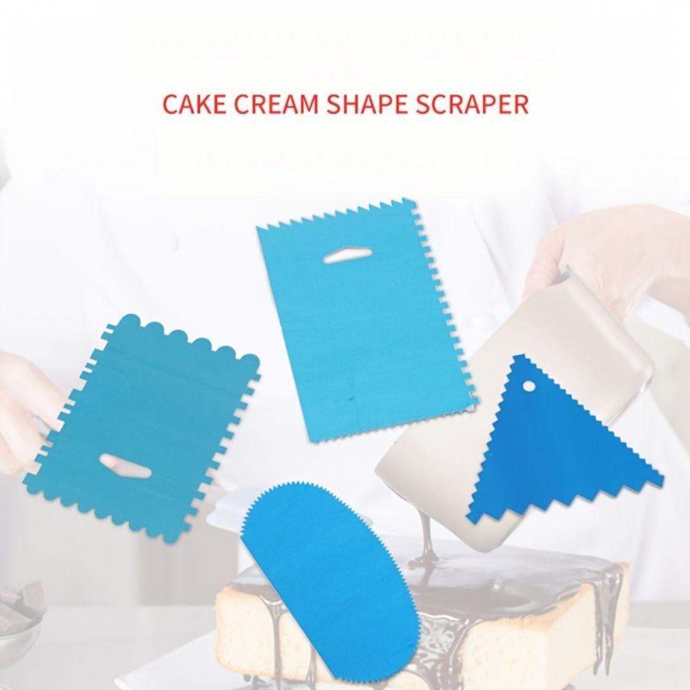 4-Sided Cake Scraper Irregular Teeth Buttercream Spatula Cake Spatula  Buttercream