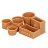 7 Stück Puppenhaus Blumentopf Harz Exquisit Miniatur Simulation Blumentopf für DIY 1/12 Puppenhaus