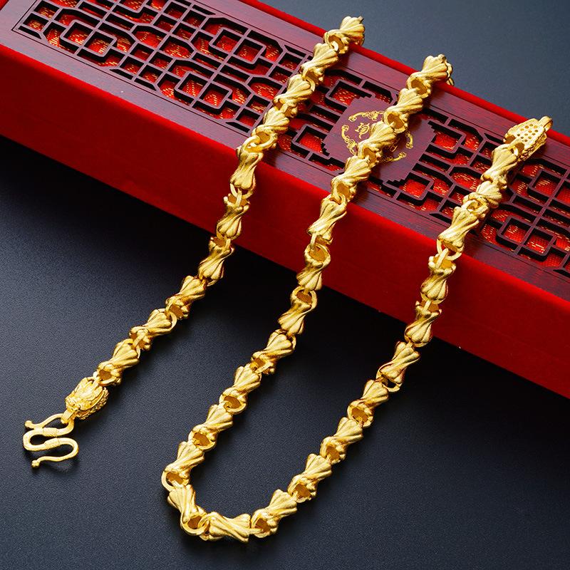 Sand Solid Necklace Sand Gold Jewelry Car Flower Candy Necklace Accessories Gift