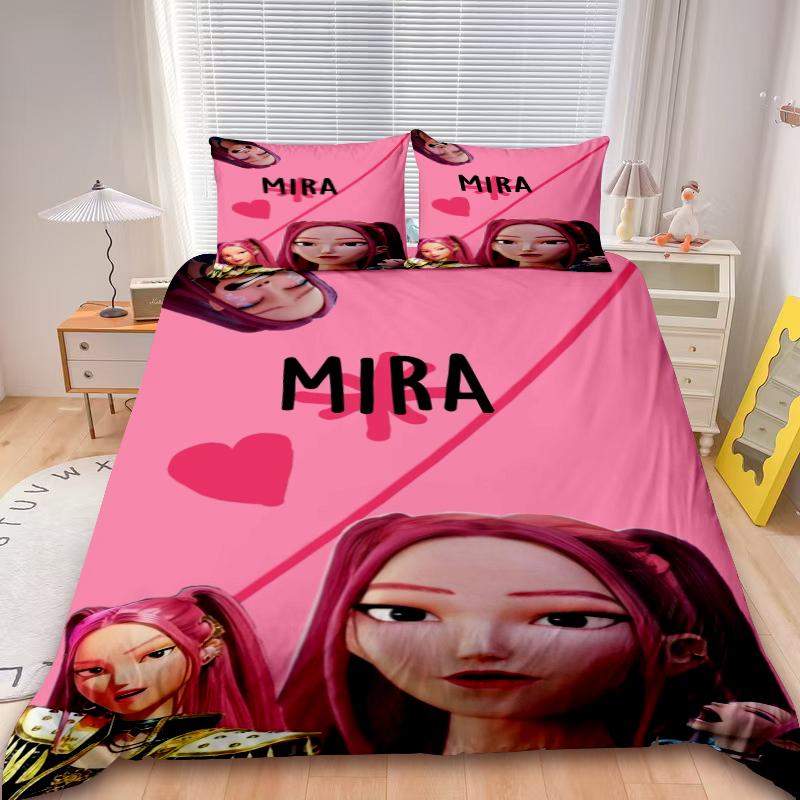 

Saja Boys 3pcs Duvet Cover Set K-pop D-Demon H-Hunters Bedding Set Comforter Cover Teens Kids Gifts Bedroom Decor AU Double 180x210cm