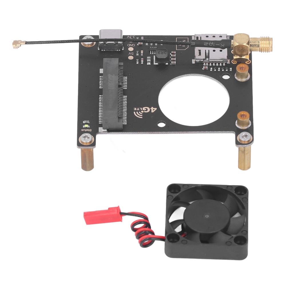 LTE 4G 3G Erweiterungsplatine Datenübertragung HAT Modul mit Lüfter für Raspberry Pi 4B 3B