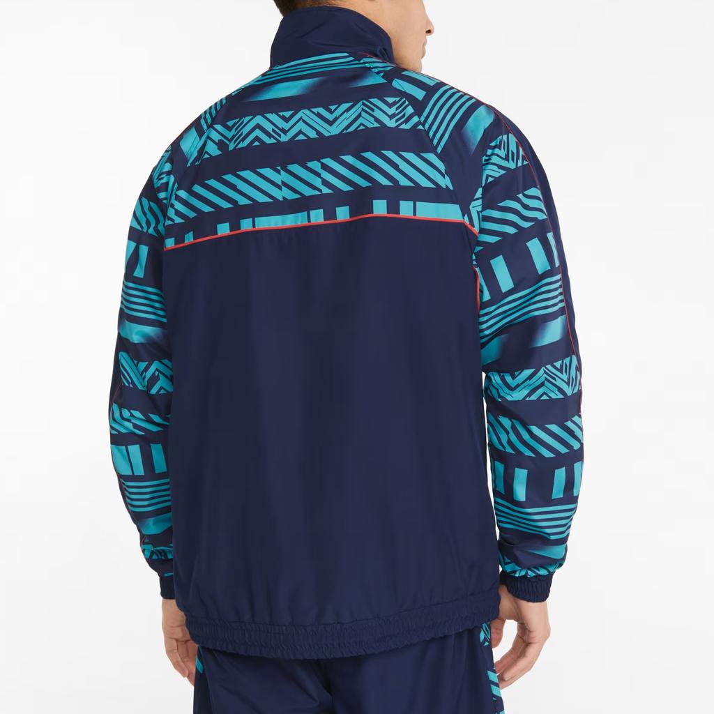 Puma Manchester City Collaboration Casual Spliced Woven Windbreaker Jacket Men Jackets 765215-08