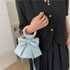 Sweet Bow Tie Designer Mini Shoulder Handbag Leather Bucket Crossbody Bag Women Fashion Luxury Brand Handbag Female Totes Purses