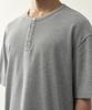 ROTEMBER Waffle Henley Neck Half T-Shirt [ 4 Colors ]