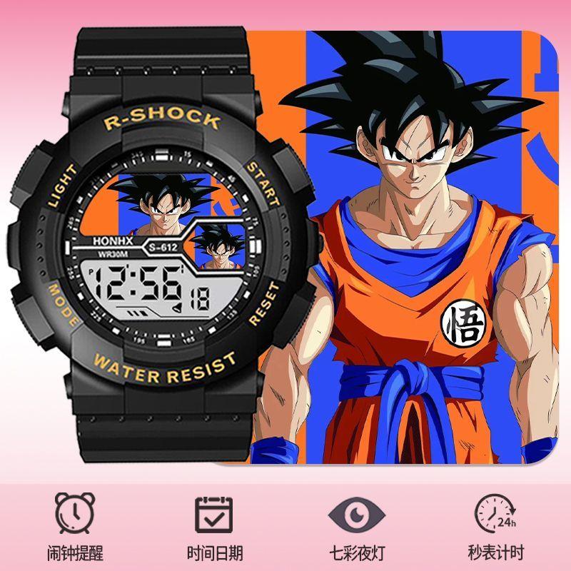 Orologi Y2K Son Goku Saiya-Jin Anime Dragon Ball Wen Orologi da Polso Sportivi Orologi Digitali Orologio da Polso Impermeabile Orologio Elettronico