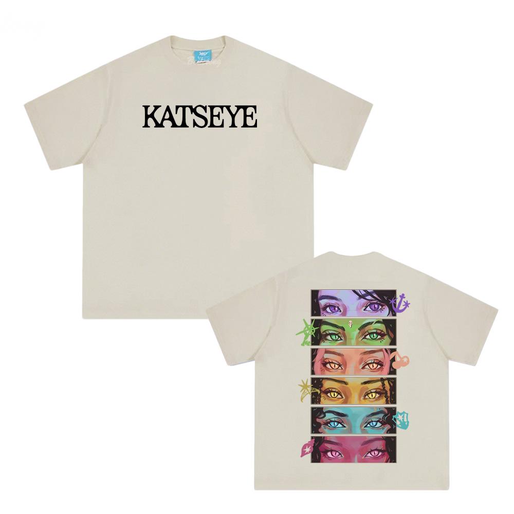 Korean Girl Group KATSEYE Tee 100%Cotto New Manga Style Tee-shirt Summer Fashion High Quality Round Neck Trend