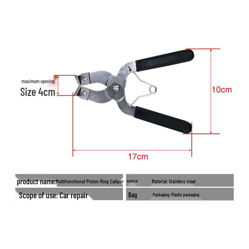 

Набір стискача поршневих кілець та кліщів: Хомутовий затискач, Стрічковий затискач, Розсувач поршнів, Інструмент для збирання/розбирання Авторемонтний інструмент
