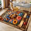 1PC American Flag Cow Non-Slip Floor Carpet, Office, Family, Bedroom, Studio - Large Area Rug, Vibrant Colors, Longlasting Material-C0459