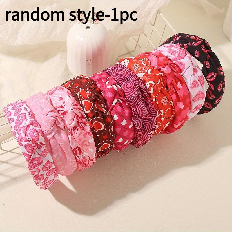 

1pc Spring European and American Twisted Wide Edge Headbands, Hair Accessories High Headtop Fabric Printed Press Headbands