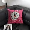C-Cony Cartoon Cushion Cover Natural Linen Organic Fabric Double-Sided Printing Sofa Home Decor Gift Pillow Case