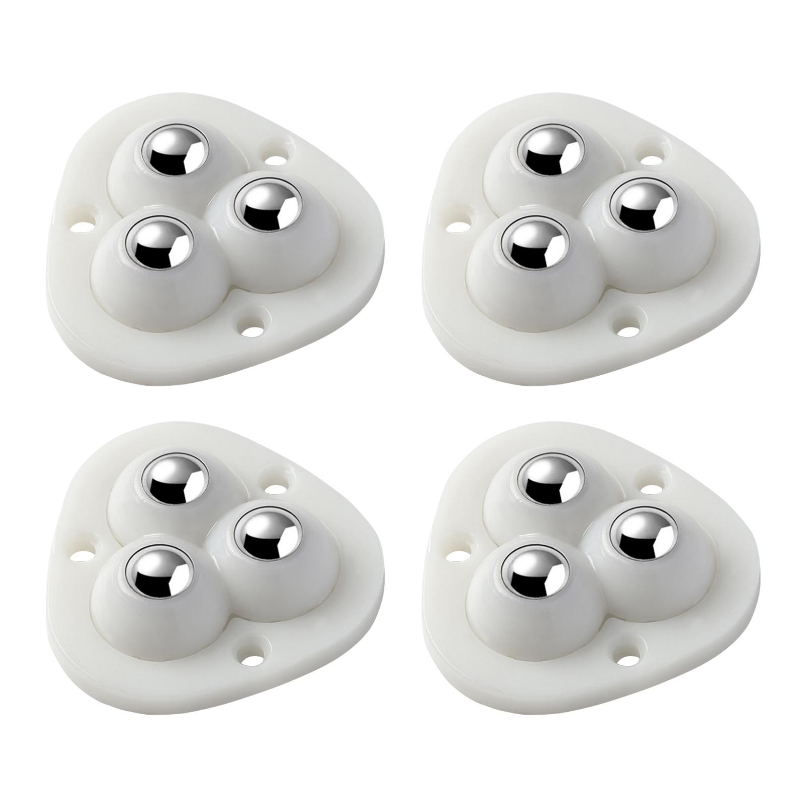 

Mini Swivel Casters Wheels Self Adhesive Universal Wheels 360 Degree Rotatable Steel Bead Pulley Storage Box Roller белый