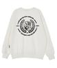 ASTRAL PROJECTION Back Shield Emblem Oversized Drop Shoulder Sweatshirt_White