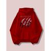 2026 Blackpink Claw Mark Pattern Printed Hooded Sweatshirt, Drawstring Casual Hooded Sweatshirt, Fall Winter Women's Clothing