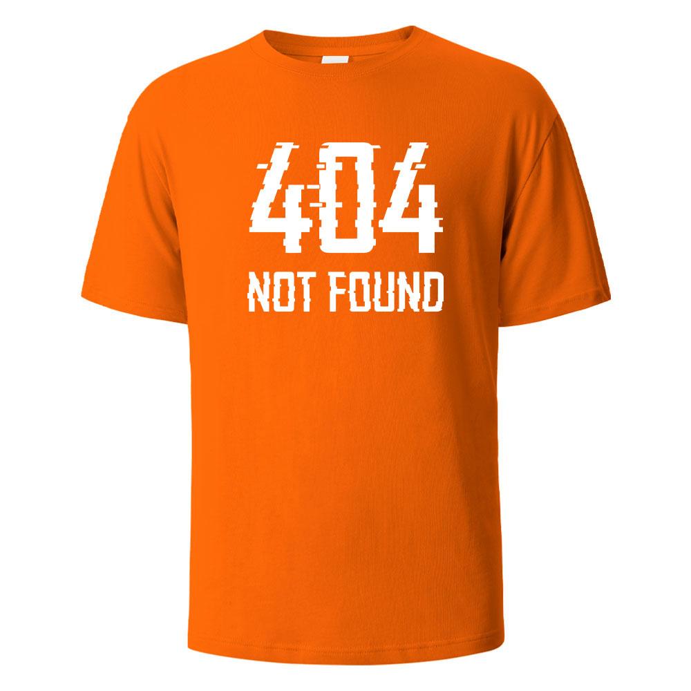 404Not Found Print TShirt Summer Tees For Men Women 100 Cotton Oneck Oversize Casual Short Sleeved Tops
