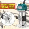 2200W 6.35mm Electric Hand Trimmer Wood Laminate Palms Router Joiners Router for Woodworking Power Tool Kit 110V/220V