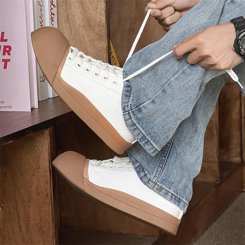 

2025 новые студенческие пары с низким верхом и большой головой, парусиновые мужские и женские туфли Guochao, нишевая спортивная и любительская обувь для сноуборда, мужские X226 35 белый