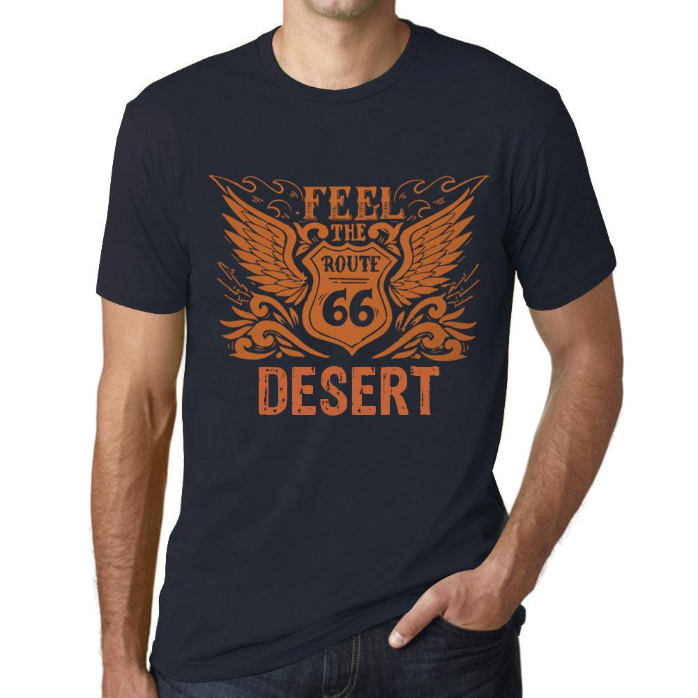 Men’s Vintage Tee Shirt Graphic T Shirt Feel The Desert Navy