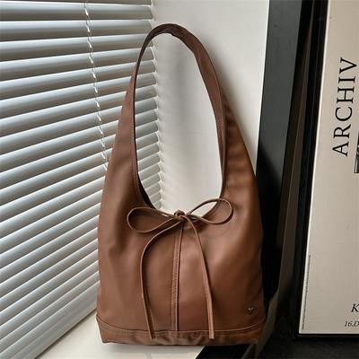Simple Tote Bag New Niche Women's Bag Versatile Bow Large Capacity Shoulder Bag Underarm Bag