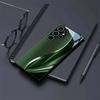 Dark green silver curved black glass phone case suitable for Samsung Galaxy S26 S25 S24 S22 S21 S20 FE/Ultra/Plus anti fall
