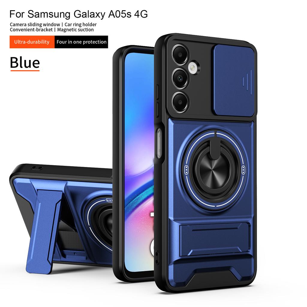 For Samsung Galaxy A05s Case Galaxy A05s Cover Phone Case Magsafe Magnetic Fold Holder Military Armor Camera Protection Cover