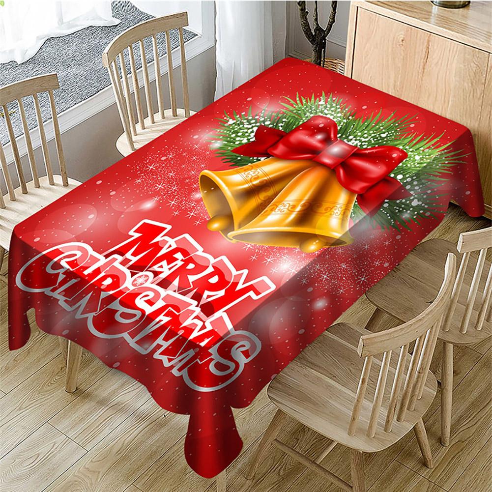 

Christmas Digital Printing Rectangular Waterproof Tablecloth Table Cover Pink christmas140*180cm