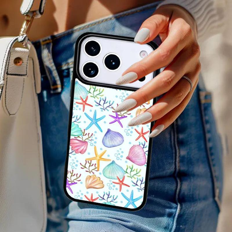Sea Shells Phone Case For iPhone 17 Air 14 15 13 12 Max Cover For Apple 16e 11 Pro Max Plus Coque