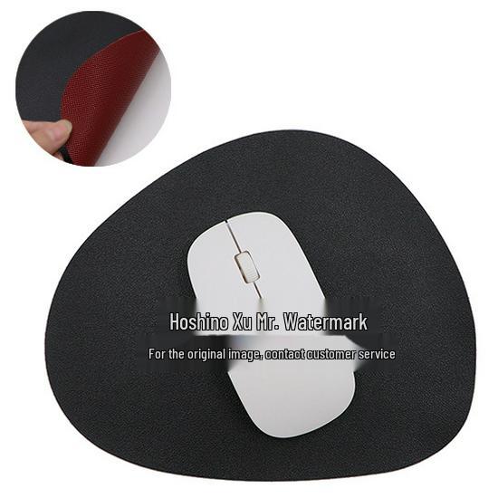 Minimalist Japanese & Korean Waterproof PU Leather Mouse Pad - Non-Slip, Solid Color for Home or Office.
