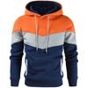 Herren Pullover Hoodie mit Farbblock-Design, Fleece, Langarm, Lässig, Mit Tasche